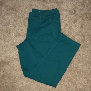 Loft Skinny Crop Chinos in Teal